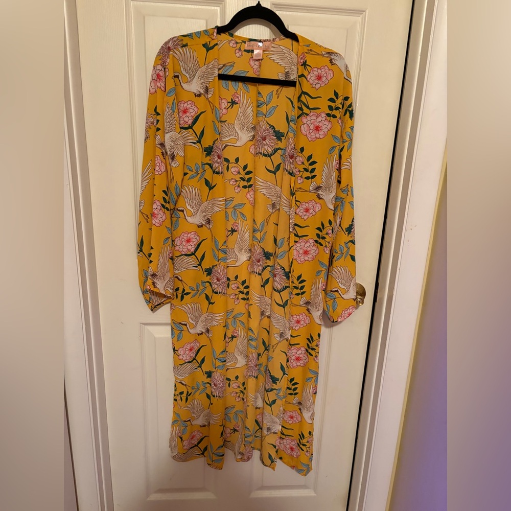 Band of Gypsies Yellow Floral Kimono